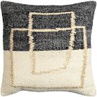 Open Box: Kambalny Pillow Cover, 20"x20", Beige/Black/Tan