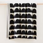 Happy Habitat Recycled Cotton Throw - Hippos Black