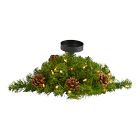 Pre-Lit Faux Pine Candelabrum w/ Pine Cones