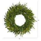 Pre-Lit Faux Pine Wreath