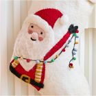 Santa w/ Lights Felt Stocking