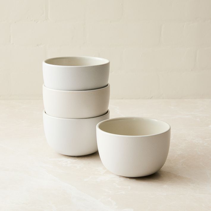 Kaloh Stoneware Cereal Bowl Set in White, Set of 8