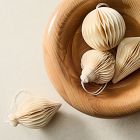 Cream Paper Ornaments (Set of 4)