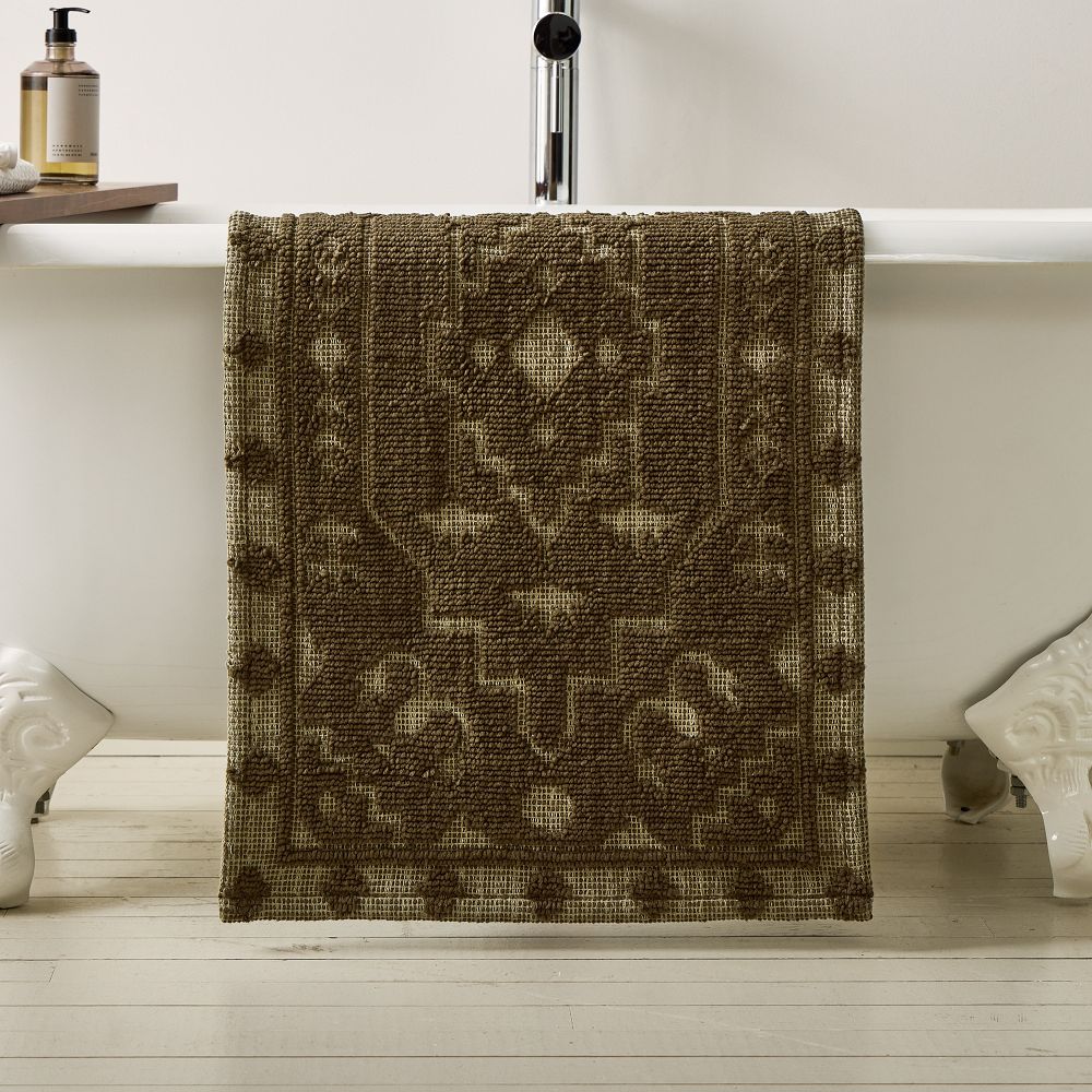 Sahar Bath Mat - Dark Olive