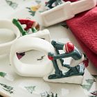 St. Jude Skier Ceramic Figural Napkin Ring Sets