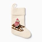 Sledding Penguin Felt Stocking