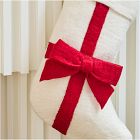 Felt Red Bow Stocking