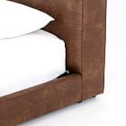 Curved Modern Faux Leather Bed