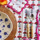 Furbish Studio Block Print Round Tablecloth