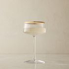 Horizon Lead-Free Crystal Gold-Rimmed Champagne Coupe Glass Sets