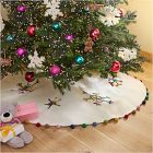 Felt Multicolored Snowflakes Tree Skirt