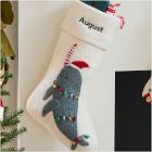 Felt Narwhal in Lights Stocking