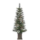 Pre-Lit Faux Potted 4' Trees (Set of 2)