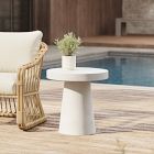 Concrete Pedestal Indoor/Outdoor Round Side Table (18&quot;)