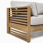 Santa Fe Slatted Outdoor 3-Piece Chaise Sectional (124")