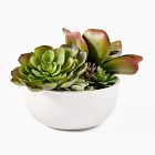 Faux Potted Succulent Arrangement w/ Planter