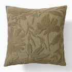 Textural Floral Pillow Cover
