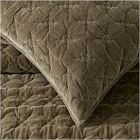 Embroidered Washed Velvet Quilt &amp; Shams