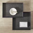 Modern Marquetry Wood Trays - Black