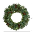 Pre-Lit Faux Mixed Pine Wreath