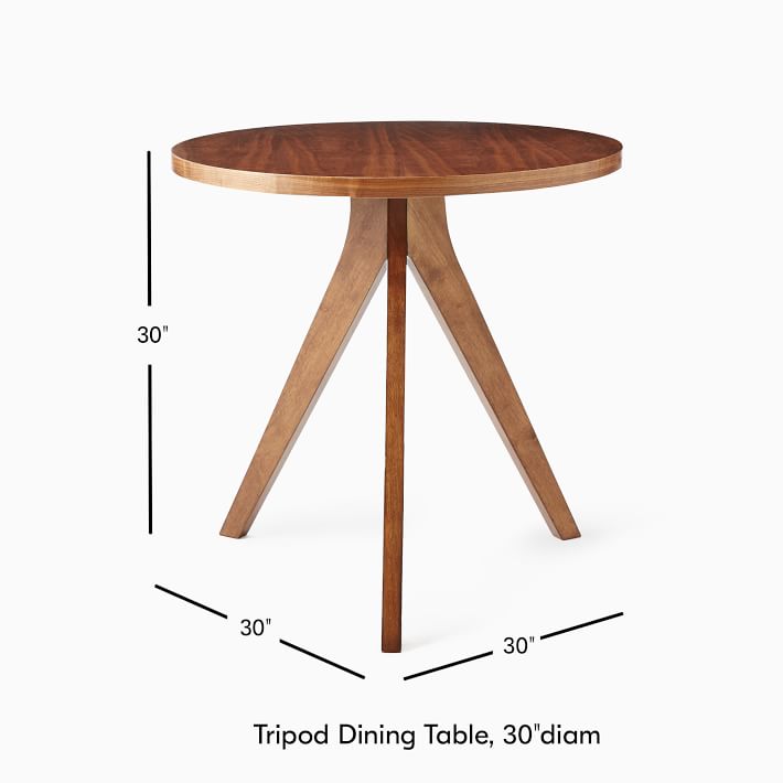 Tripod Dining Table - Walnut | West Elm