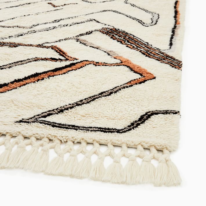 Frame Elegance Wool Rug 120×160 cm Frame Blue/Silver Ultimate Modern Oxidized Wool and Silk Rug