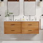 Mid-Century Floating Double Bathroom Vanity (63"&ndash;72")