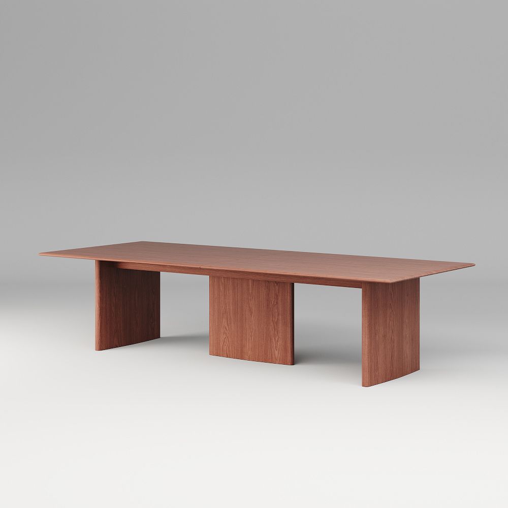 Farrow Communal Table, 120 Inch, Natural Walnut