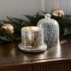 Silver Shimmer Metallic Cloche Candles - Balsam Cedar