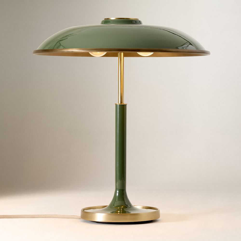 Beck Table Lamp (17") - 17", Dark Olive