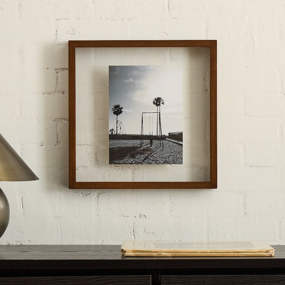 Floating Wood Gallery Frames - Walnut, Wood, 15X15