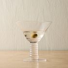 Grooved Stem Martini Glasses