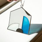 SZKLO Glass Modern Nativity Ornament - Steel
