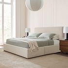 Emmett Nontufted Side Storage Bed - Wood Legs