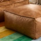 Vegan Leather Lounger Ottoman