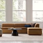 Calvin Fabric &amp; Leather 4-Piece Ottoman Sectional (113.5&quot;)