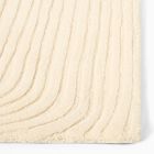 Flowing Lines Carved Wool Rug