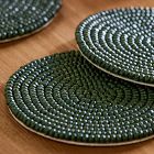 Wood Beaded Coaster Sets