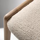 Close-up of beige fabric texture on chair