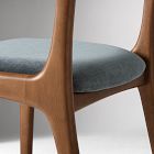 Close-up of chair arm/edge and fabric transition
