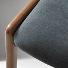 Close-up of seat edge and fabric
