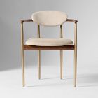 Edison Dining Arm Chair - Metal Legs