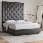 Diamond Tufted Wall Mounted Headboard - Leather