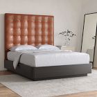 Grid Tufted Wall Mounted Headboard - Leather