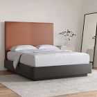 Nailhead Upholstered Wall Mounted Headboard - Leather