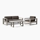 Portside Outdoor Sofa (75&quot;), Lounge Chair &amp; Concrete Coffee Table Set