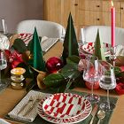 Red Geo Stoneware Salad Plate Sets