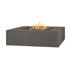 Square 40&quot; Outdoor Concrete Fire Table