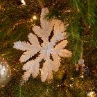 Fluffy Glitter Snowflake Ornament