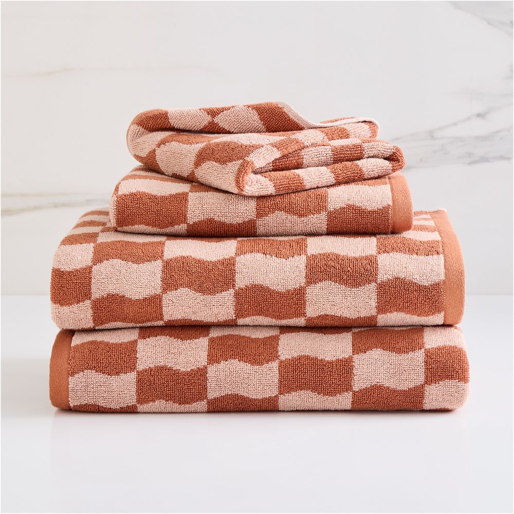 Wavy Blocks Towels